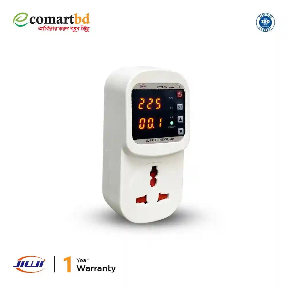Voltage protector with Voltage & Amp Display  (Universal Plug)