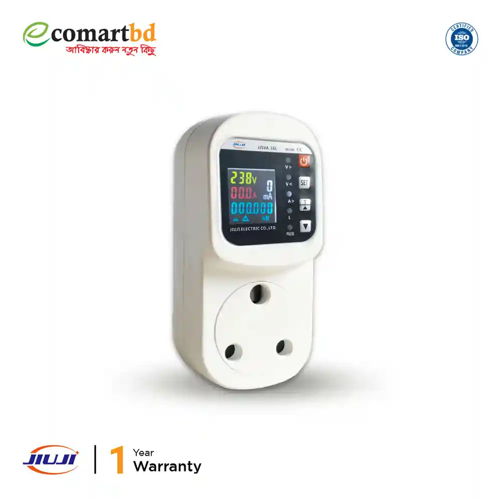 Voltage Protector with Leakage Protector, Metering and Amp Display Socket (AC Round Plug)