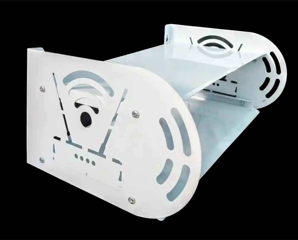Wall-Mounted Metal Router Stand (White)