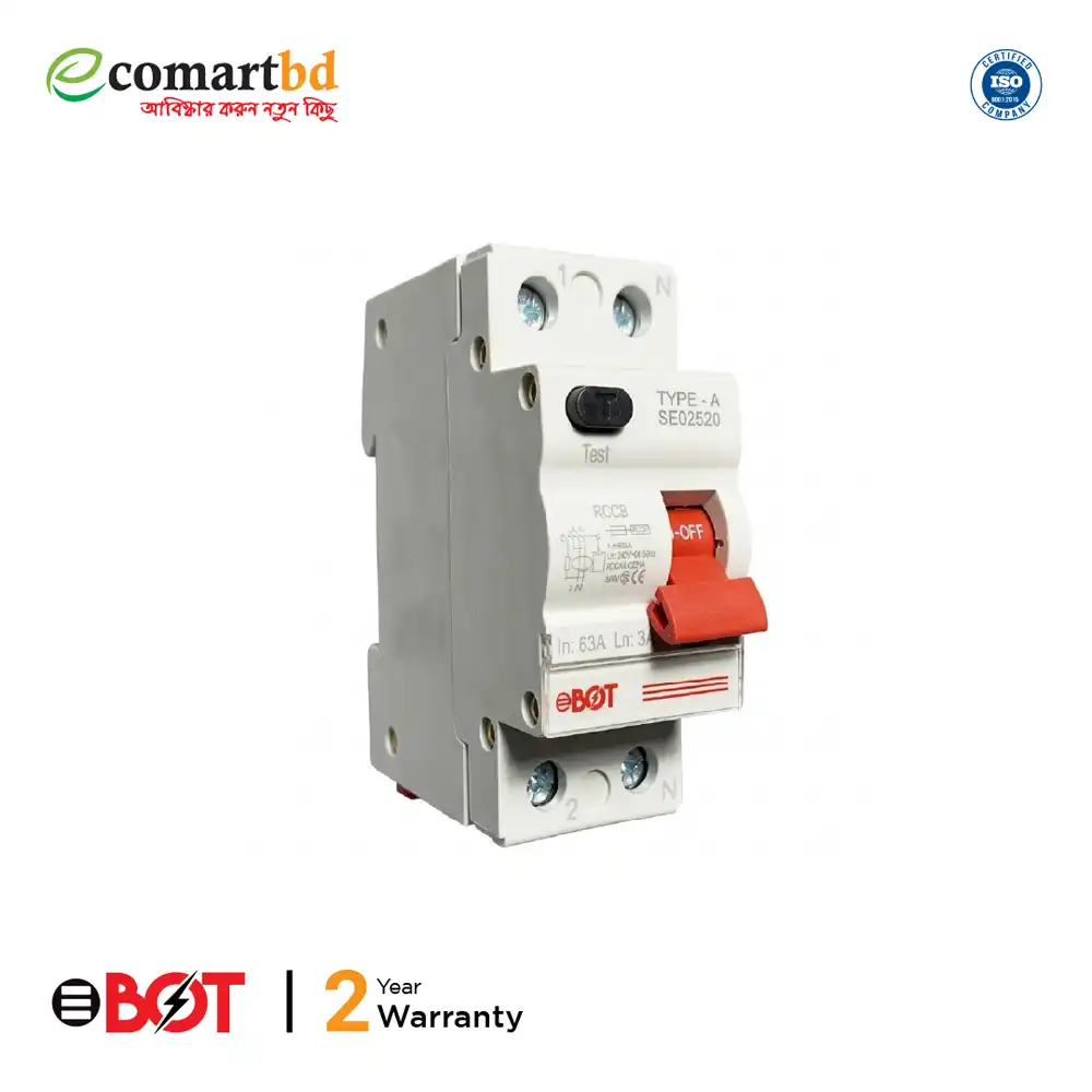 63A RCCB- TYPE-A  (Residual Current Circuit Breaker)