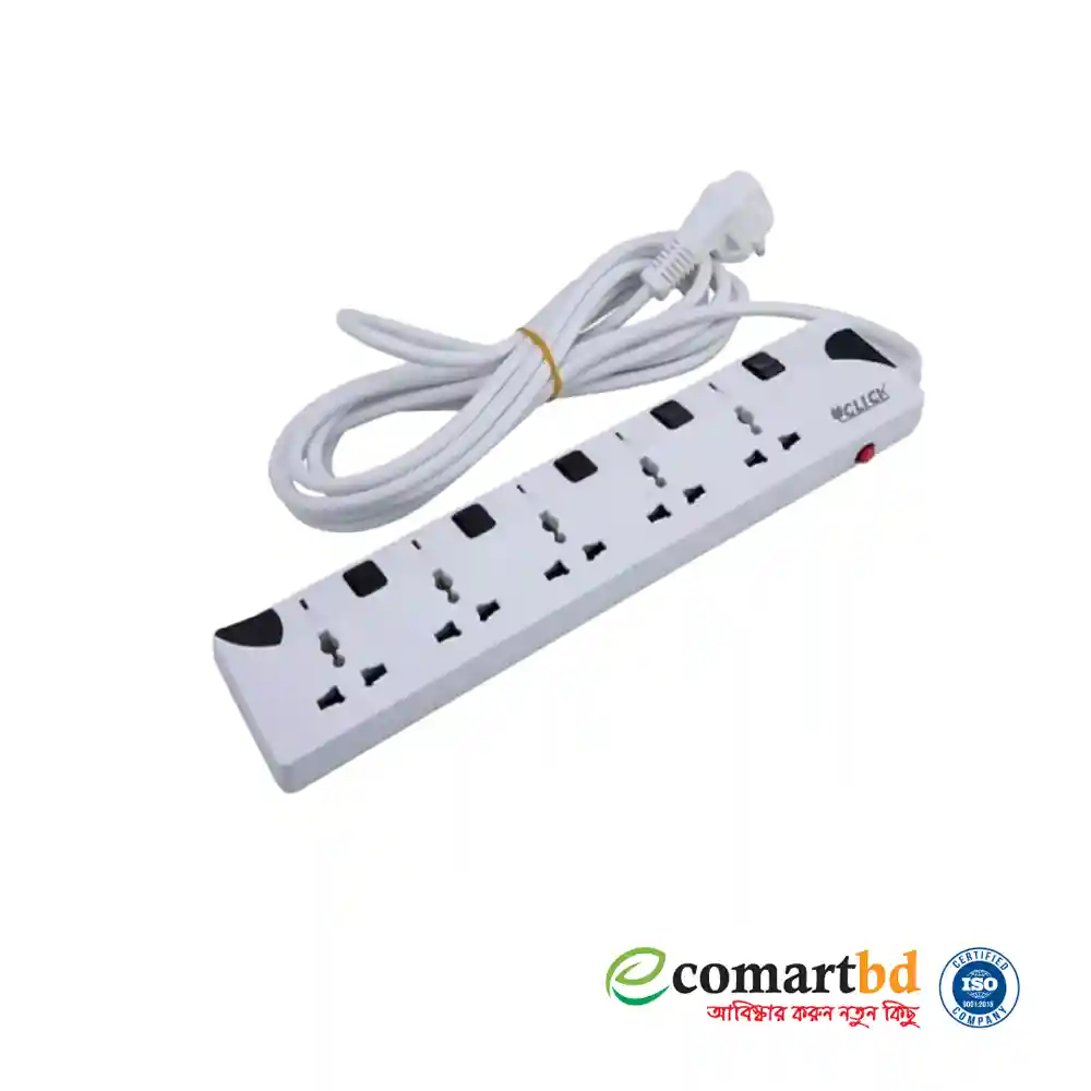 Click Multiplug 3 Pin 5 Soket (3 Metre)
