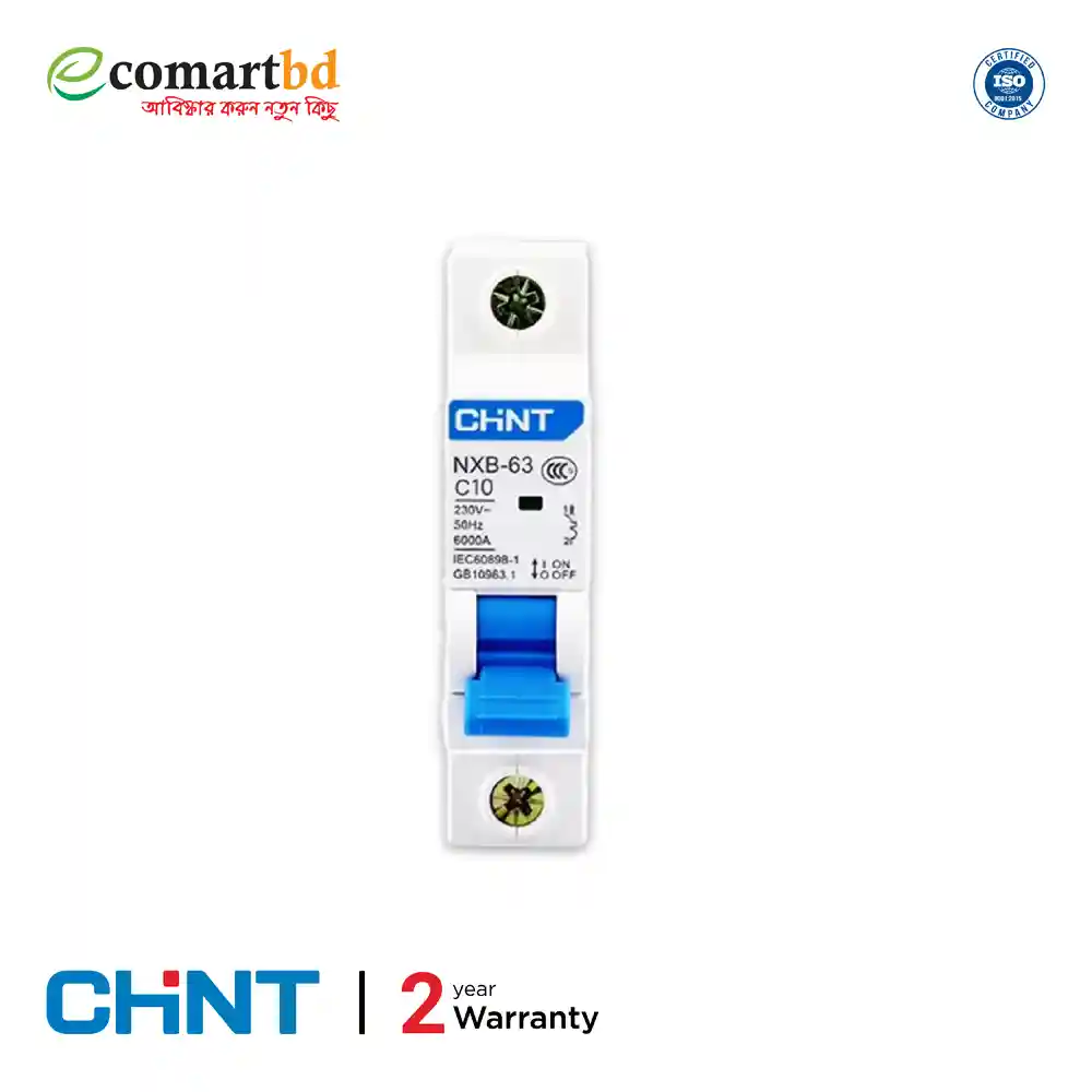Chint NXB-10 Amp (MCB) Miniature Circuit Breaker Single pole