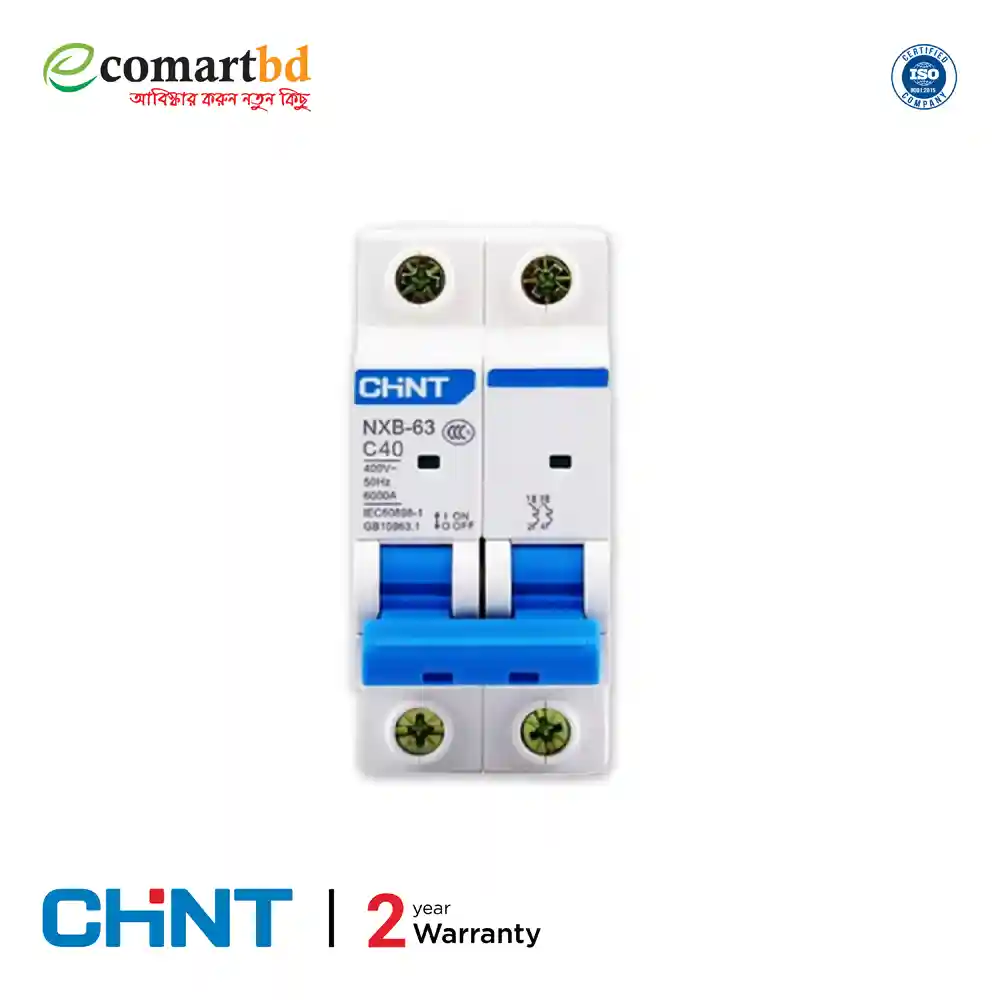 Chint NXB-40 Amp (MCB)  Miniature Circuit Breaker Double pole