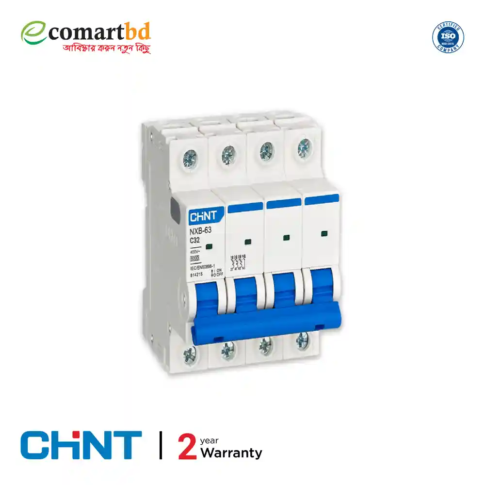 Chint NXB-32 Amp Miniature Circuit Breaker 4 pole  (Chint MCB)
