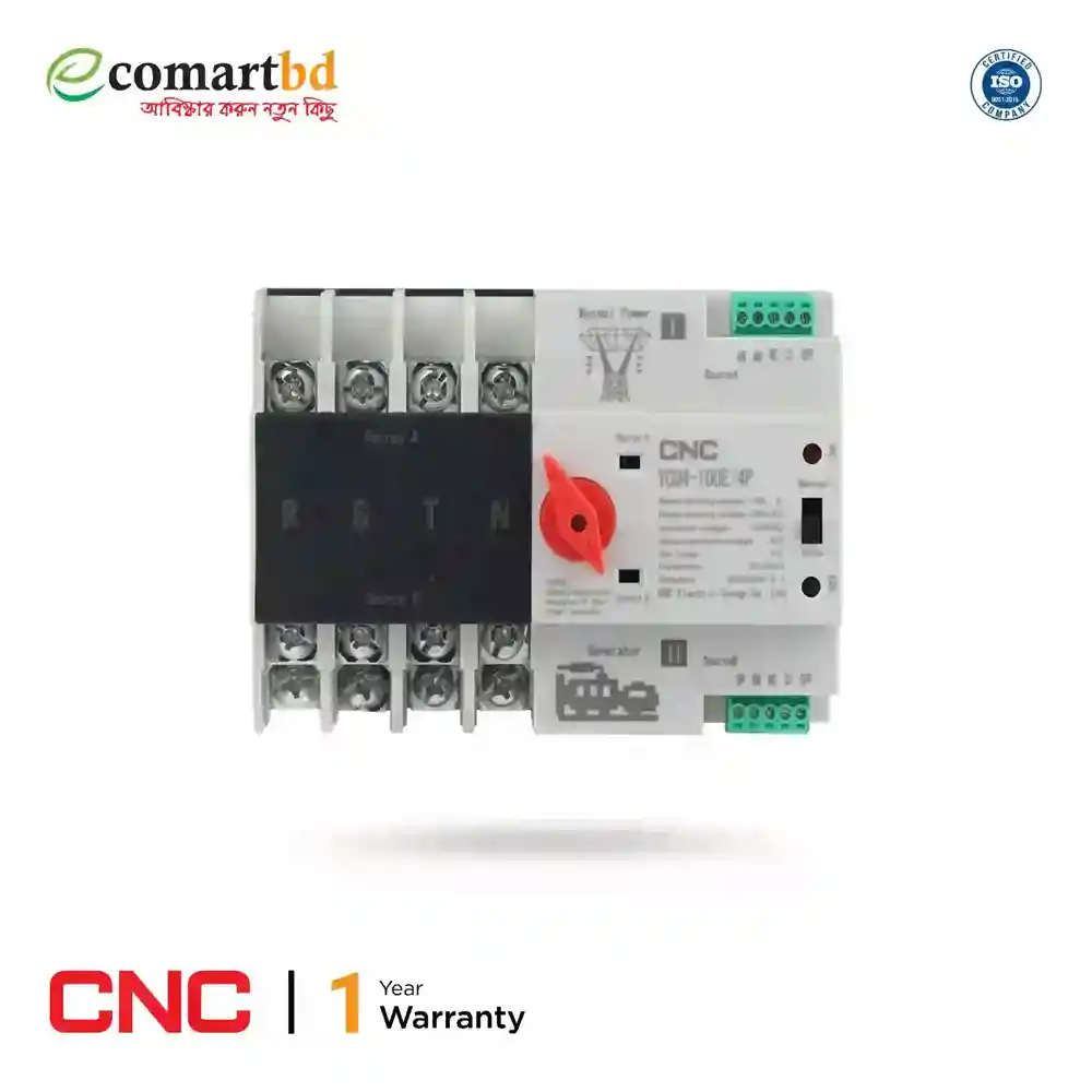 Automatic Transfer Switch (ATS) 100A- 3 Phase/ 4 Pole CNC